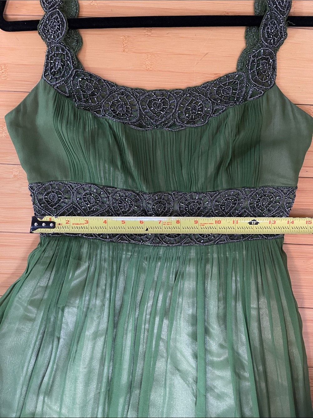Women Adrianna Papell Evening Midi Dress Beautiful Sequined Size 4 Sleeveless - Picture 11 of 13